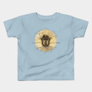 LE SINGE EST DANS L'ARBRE (THE MONKEY IS IN THE TREE) 'O' LEVEL FRENCH LESSONS FROM THE 1980s Kids T-Shirt